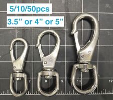 5/10/50pcs Swivel Eye Quick Snap Hook 3.5/4/5 Inch Stainless Choose Size and QTY