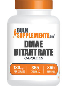 BulkSupplements DMAE-Bitartrate 365 Capsules - Mental Focus Supplement