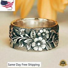 Pretty Flower 925 Silver Rings for Women Jewelry Party Rings Size 5-10