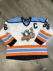 Men's SP Apparel AHL San Diego Gulls White Hockey Jersey Made in Canada Large