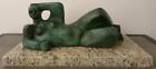 RECLINED WOMAN BY HENRY MOORE, BRONZE SCULPTURE, SIGNED AND NUMBERED.