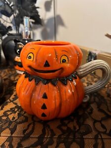 Johanna Parker Halloween Autumn PUMPKIN Ceramic Mug ~ New