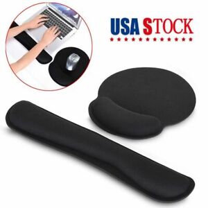 Premium Memory Foam Keyboard Wrist Support Bar and Mouse Wrist Rest Pads Set 2pc
