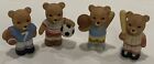 Vintage Set of 4 Homco Collectible Home Interior Bear Sports Figurines #1408