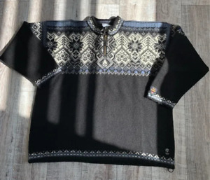 Vintage XXL DALE OF NORWAY Salt Lake 2002 Olympics Zip Wool Sweater mens
