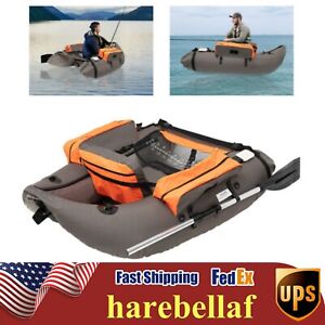 Inflatable Fishing Boat Raft,Backrest Adjustable Angle, Blow Up Boat Portable