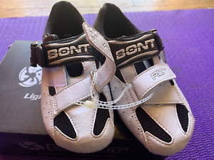 Bont RIOT Road Cycling Shoes White /Black Mens Size US 3.5  - EU 36 - New in Box