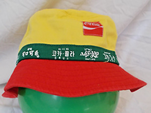 Coca-Cola Colorblock Languages Bucket Hat - Yellow / Green / Red