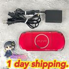 Sony PSP-3000 Radiant Red Console with Charger & Battery Region Free Used Good