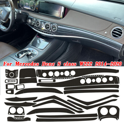 For Benz S Class W222 2014-2020 5D Carbon Fiber Sticker Inner Panel Trim