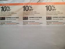 New ListingHome Depot Pro-Xtra Credit Card x 3 Coupons 10% off (in store/online.  05/31/24