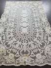 Vintage Point de Venise needle lace Banquet tablecloth 275x178cm