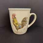 Great Gatherings-Rooster Coffee Cup/Mug 16 Oz Off-White & Turquoise