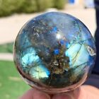 207G Natural Gorgeous Labradorite QuartzCrystal Stone Specimen ball Healing