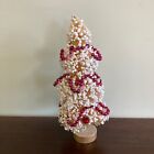 Vintage Christmas Bottle Brush Tree with Pink Beads b1- 70