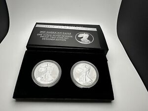 American Eagle 2021 One Ounce Silver Reverse Proof Two-Coin Set Designer Edition