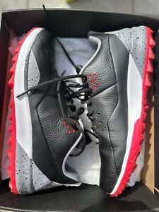 Jordan ADG 3 Golf Shoes Mens Size 10.5 Bred Black Cement Gray Red CW7242-001