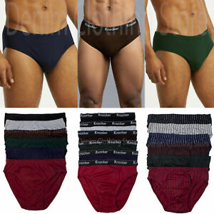 3 6 12 Lot Knocker Mens Bikini Briefs Boxer Underwear Solid, Stripe, TBand S~XL