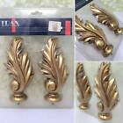 TRAX Feather Decorative Drapery Hardware Finials Curtain Rod Ends BFN9 Gold