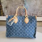 Louis Vuitton Onthego MM Monogram Denim Remix Handbag 2024 Vachetta Trim RARE