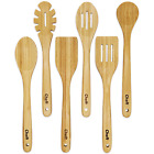 Cheft Organic Bamboo Utensils For Cooking – Heavy Duty Wooden Set For Kitchen