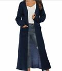 Women's Long Sleeve Full Length Maxi Cardigan Duster Open Front Sweater Coat new