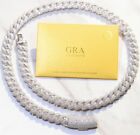 Real Miami Cuban Link Chain Iced MOISSANITE Solid 925 Sterling Silver Necklace