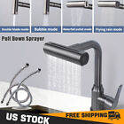Kitchen Faucet Swivel Single Handle Sink Pull Down Sprayer Mixer Tap with Drain