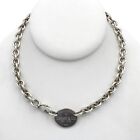 Tiffany & Co Sterling Silver Please Return to Chain Choker Necklace #S1031-7