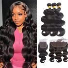 Brazilian Body Wave Bundles With Lace Closure Lace Frontal Human Hair Extensions