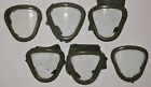 Glass (2) for gas masks MC1, MC2 and M2 (JNA); Russian GP-7, PMK-2, Drager ...