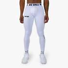 Athletic Compression Tights (White) - For Basketball, Football & Lacrosse