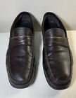 Ecco Mens Slip On Dark Brown Leather Penny Loafers Shoes Size 45 US 11-11.5