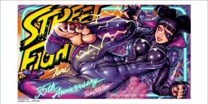 Rockin Jelly Bean Street Fighter JURI Poster Green Print Mondo