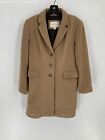 Banana Republic Womens Brown Wool Long Sleeve Button Front Overcoat Size PM