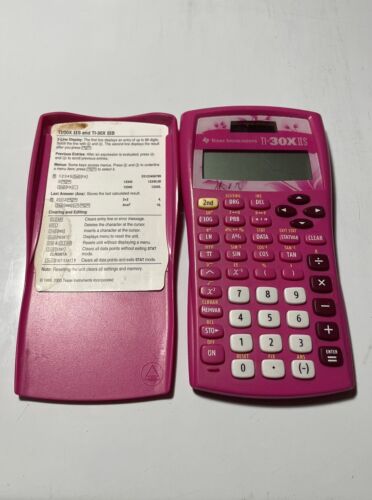 Texas Instruments Ti-30x IIS Solar Scientific Calculator W/ Cover TI30XIIS PINK