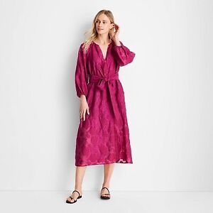Women's Puff Sleeve Belted Midi Dress - Future Collective with Jenny K. Lopez