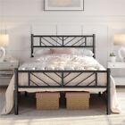Twin/Full/Queen Metal Bed frames Platform Bed with Arrow Headboard and Footboard