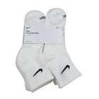 Nike Everyday Plus Cushioned Ankle Socks 6 Pack Men's 8-12 White NEW SX6899-100