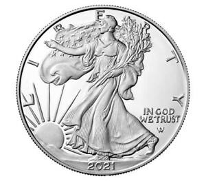 2021 $1 American Silver Eagle Brilliant Uncirculated type 1 and type 2
