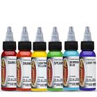 ETERNAL Tattoo Inks Primary Rainbow Set of 6 Colors 1/2 oz Bottles Authentic USA