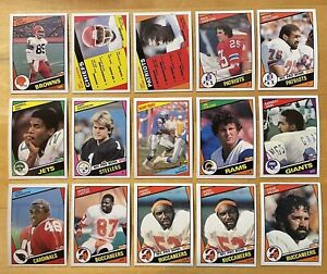1984 Topps Football Lot Of 15 With Rookie & Stars NM