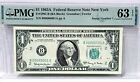 1963A $1 FRN NEW YORK HOLY GRAIL SINGLE LOW DIGIT FANCY SERIAL NUMBER #1 63EPQ!
