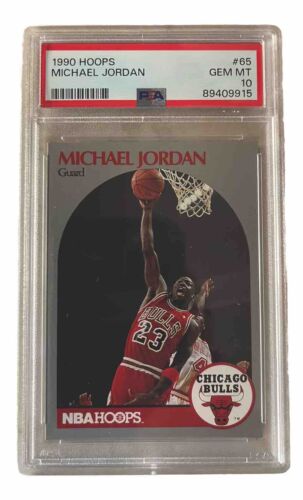 💎 Michael Jordan 1990 NBA Hoops 65 Chicago Bulls HOF PSA 10 💎