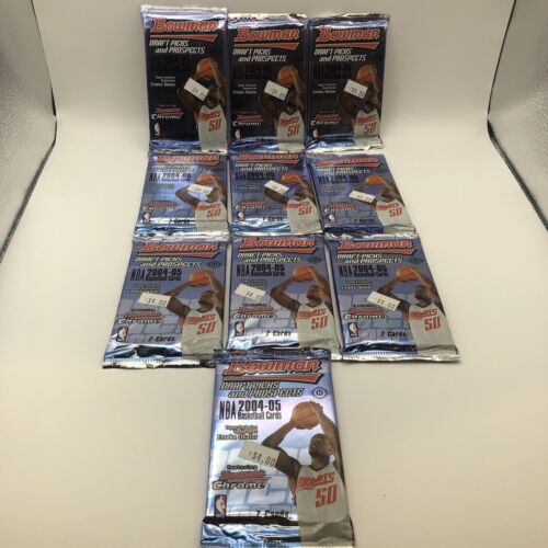 New Listing2004/05 Bowman Draft Picks And Prospects Basketball Hobby Sealed 10 Pack Lot