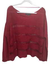 Rock & Republic Red Sweater Metallic Punk Holiday Size L/XL READ