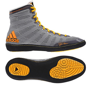 Adidas Jake Varner Wrestling Shoes - Grey/Black/Solar Gold