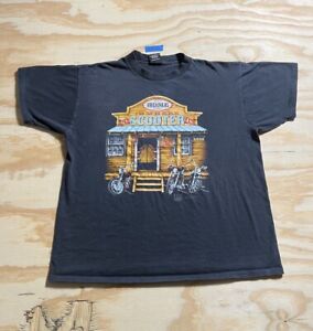 Vintage Harley Davidson 3D Emblem Home Is Where My Scooter Is Shirt XL