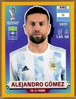 2022 Qatar World Cup Panni Online Gold Exclusive Sticker Alejandro Gomez ARG 17