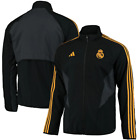 adidas Real Madrid 2023 - 24 Euro Anthem Jacket - Black/Grey/Preloved Yellow
